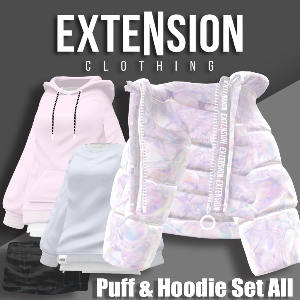 EXTENSION CLOTHING 『Puff & Hoodie』For Moe 💜