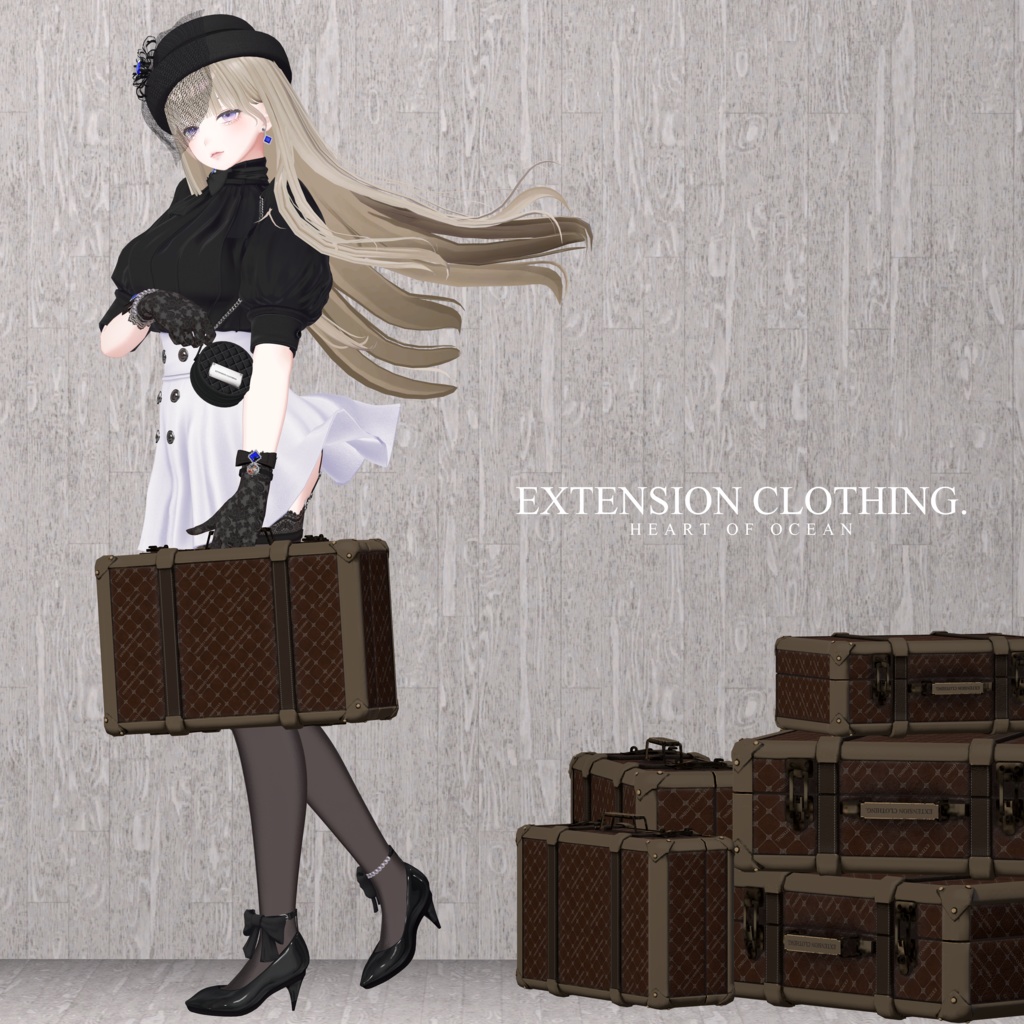 EXTENSION CLOTHING 『GOTHIC UMBRELLA & TRAVEL TRUNK SET』💜