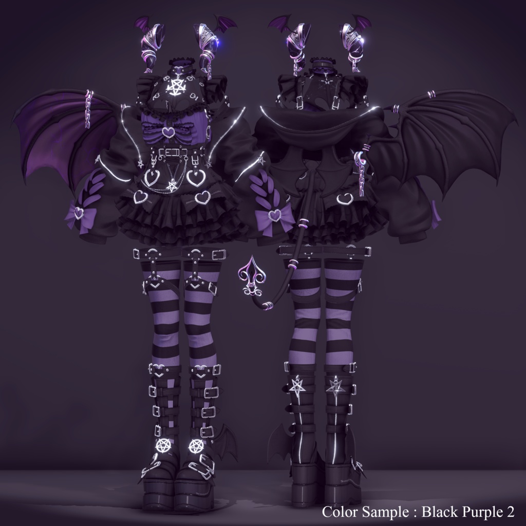 2024年第10弾『小悪魔サキュバス - リリス - 』Koakuma Succubus Lilith💜 EXTENSION CLOTHING xサキュバス酒場コラボ衣装