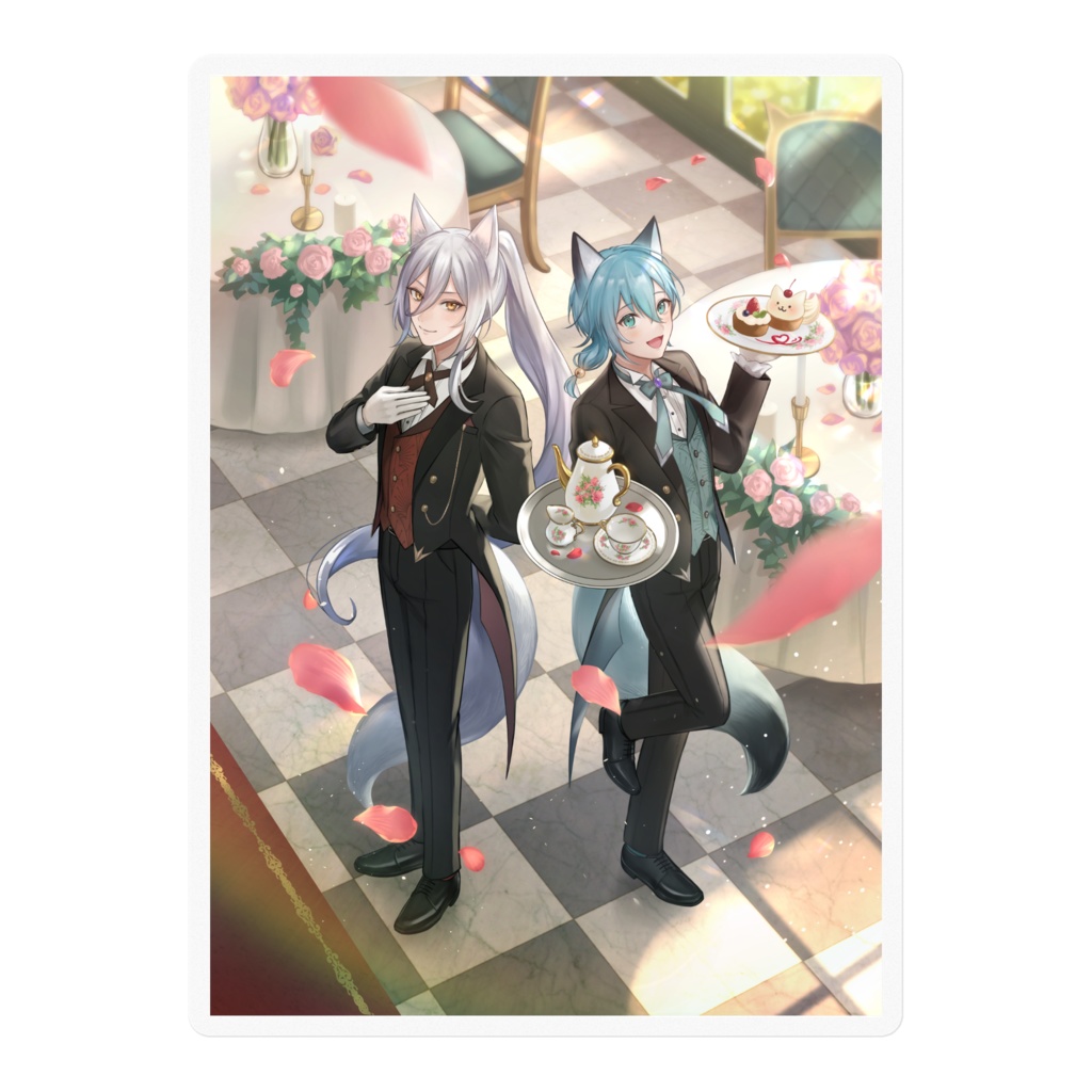 狐兄弟イラストステッカー(5+2種)