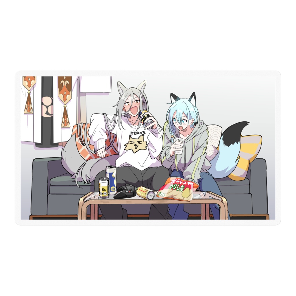 狐兄弟イラストステッカー(5+2種)