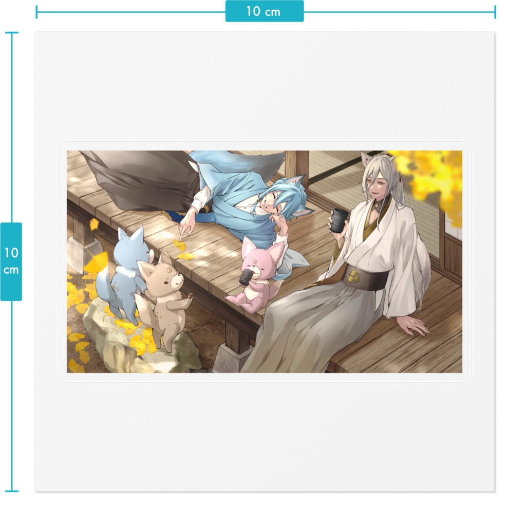 狐兄弟イラストステッカー(5+2種)
