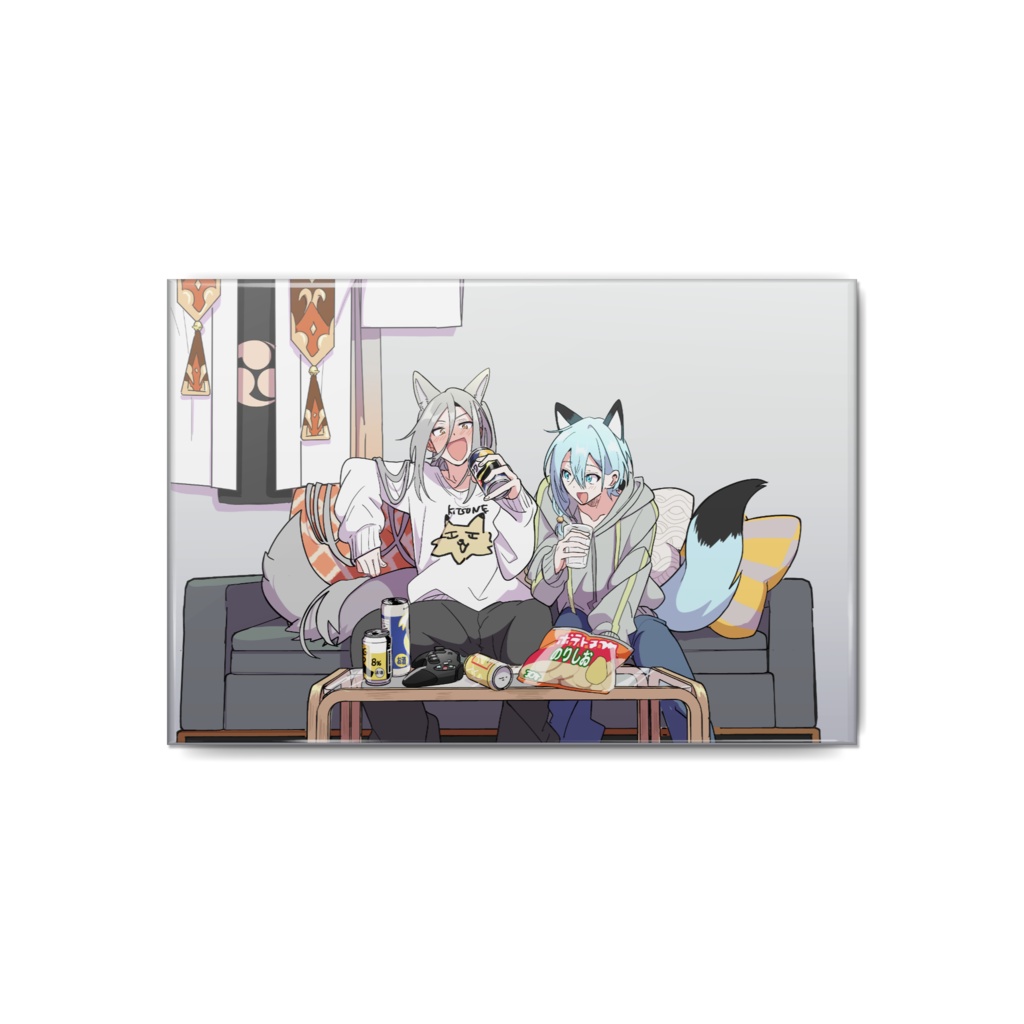 狐兄弟イラスト缶バッジ(4+1種)