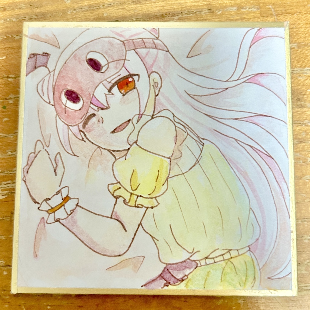 【ミニ原画B】おやすみ【豆色紙】