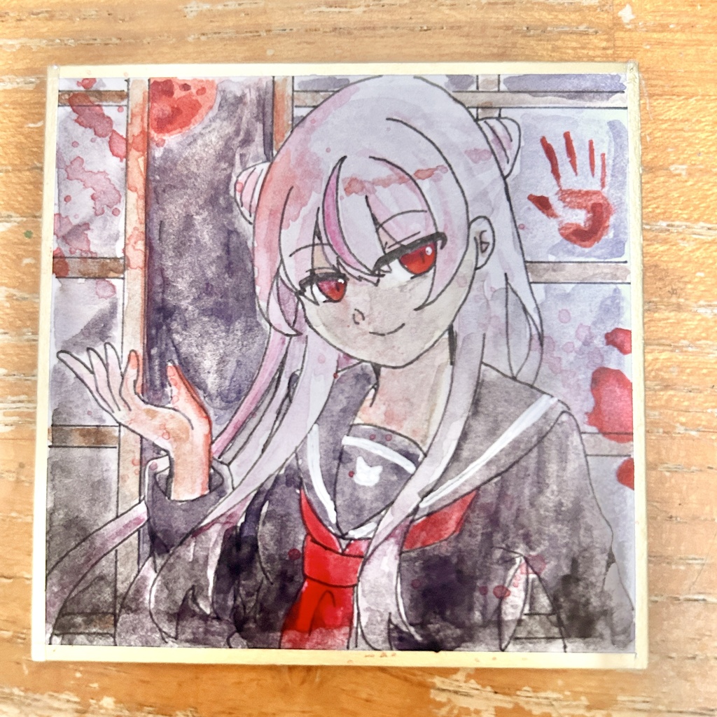 【ミニ原画C】怪談スペシャル【豆色紙】