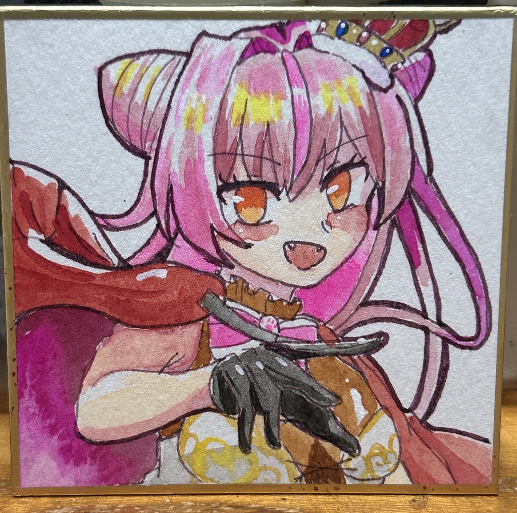 【直筆豆色紙E】鵺本ねむ②(オリジナル)【2025年末大放出!鵺本ねむ直筆豆色紙】