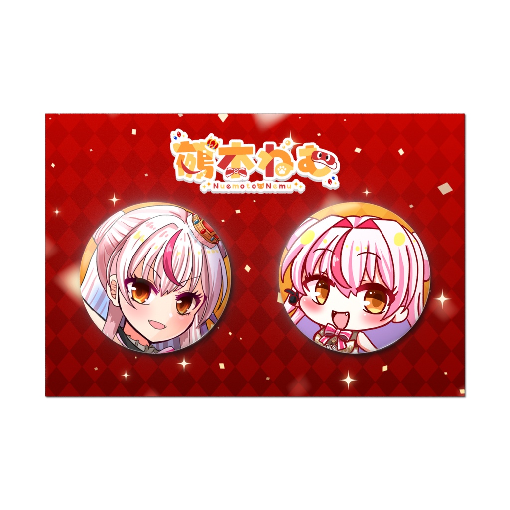 【常設】鵺本ねむ缶バッジ２個セット