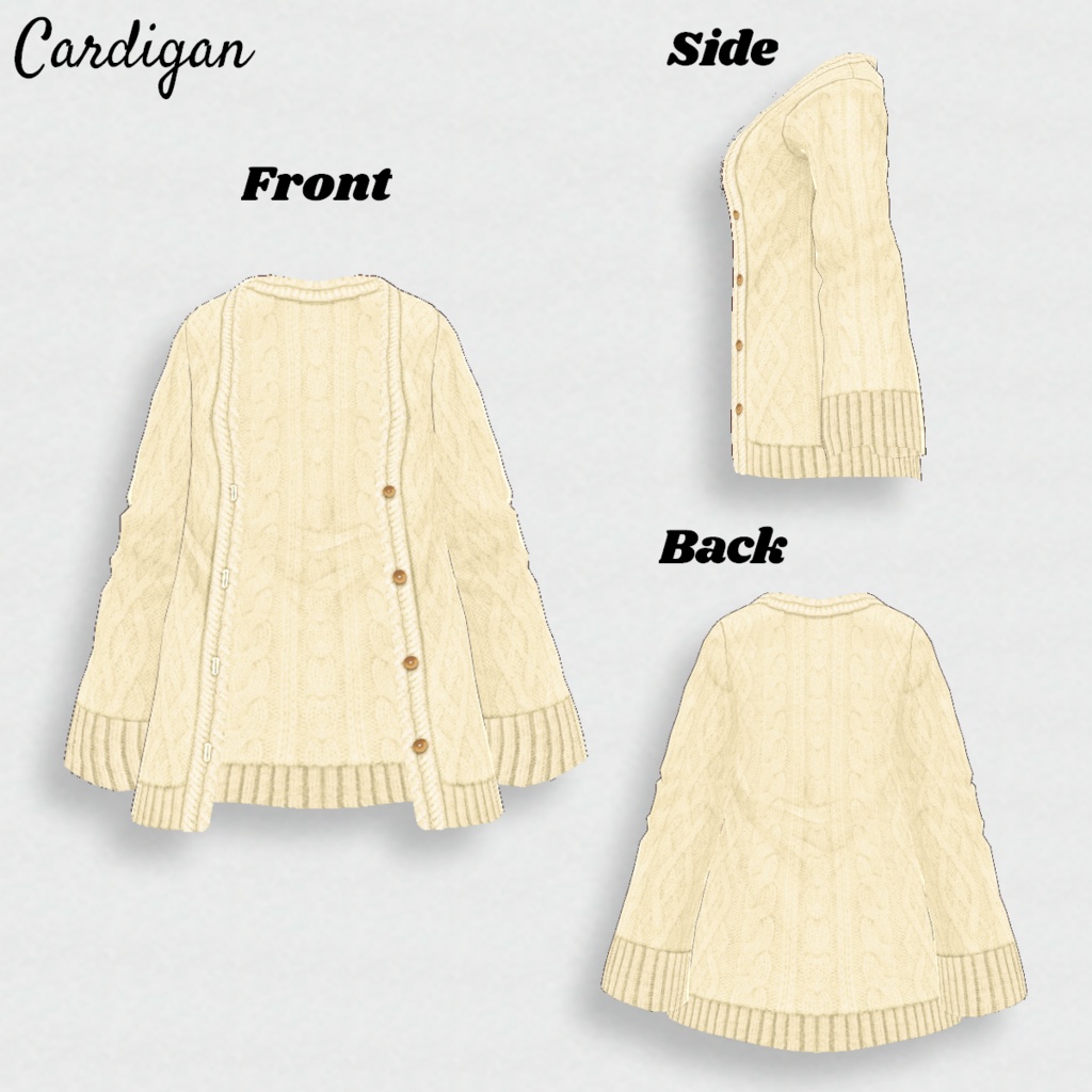 無料【VRoid】Classical French Girly Co-Ord Set【テクスチャ】Free