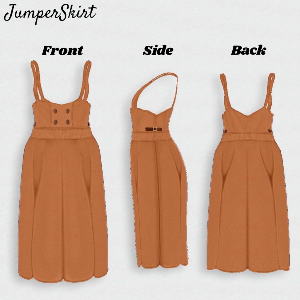 無料【VRoid】Classical French Girly Co-Ord Set【テクスチャ】Free