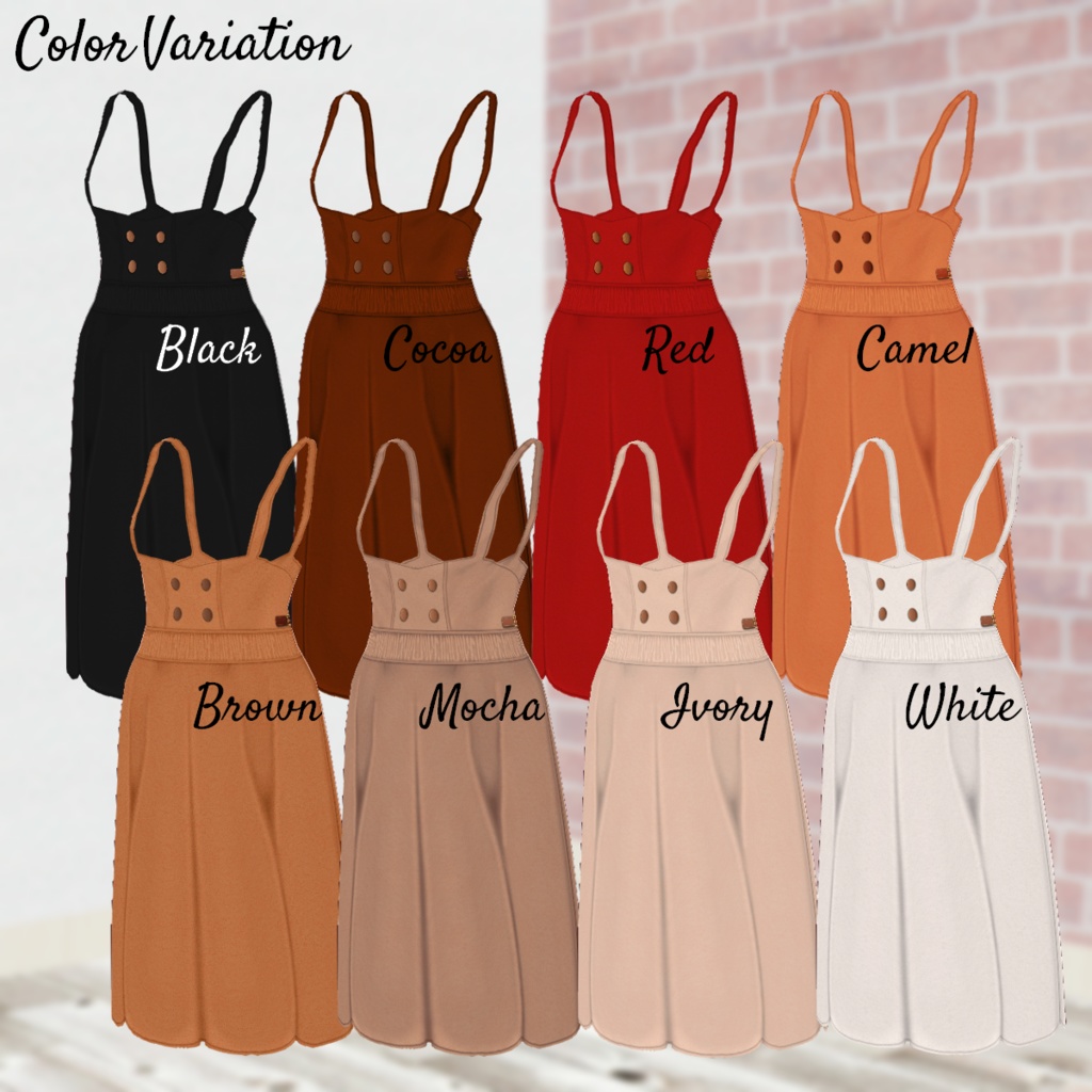 無料【VRoid】Classical French Girly Co-Ord Set【テクスチャ】Free