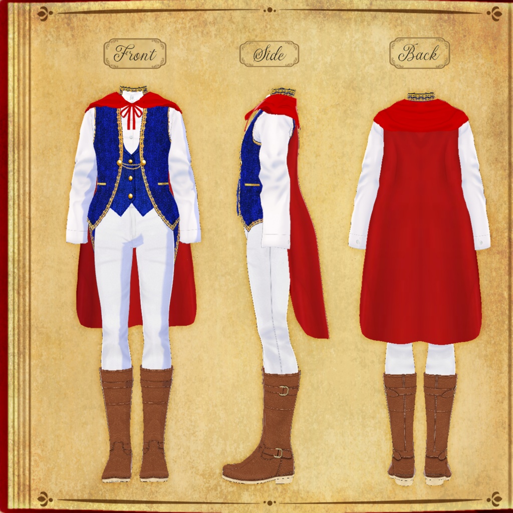 【VRoid】PrinceCharming『白雪姫』王子【テクスチャ】