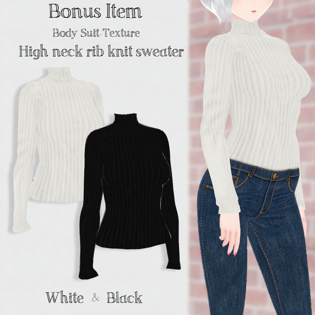 試着あり【VRoid】BoaRidersJacket 6Color ボアライダースジャケット【テクスチャ】