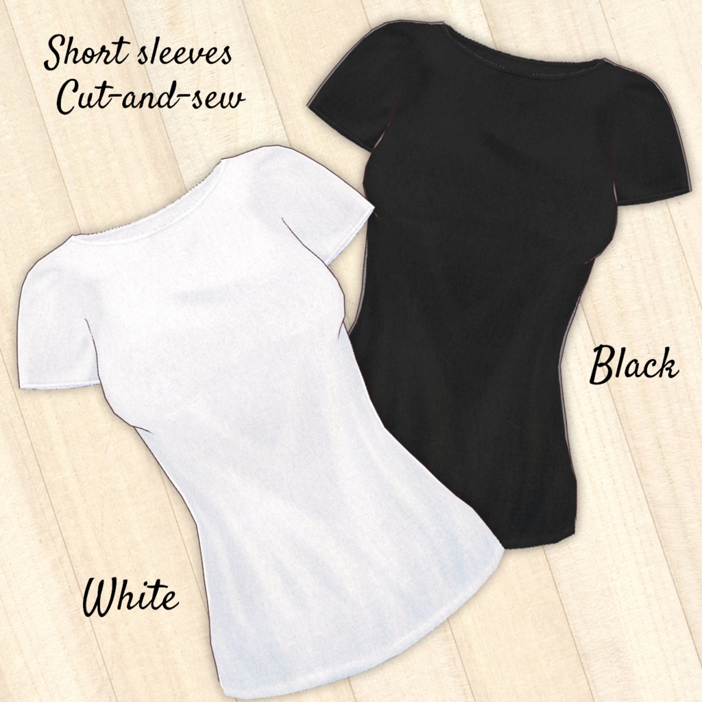 【VRoid】HighWaist Denim Short Salopette 4color ハイウエスト デニム ショートサロペット 【テクスチャ】