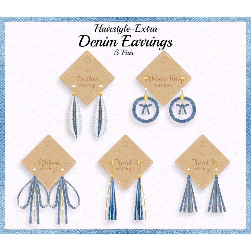 【VRoid】Denim Accessory Set【テクスチャ】
