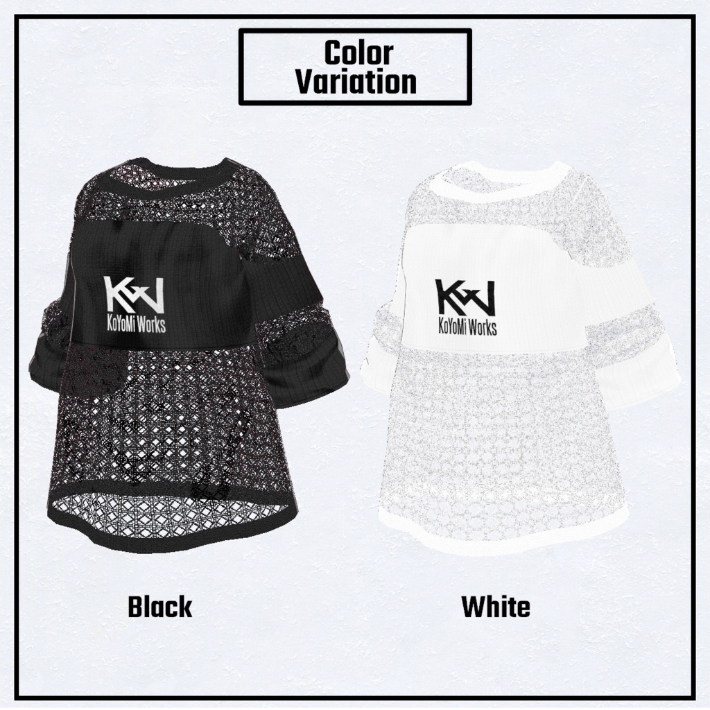 無料【VRoid】Mesh Tops 2color メッシュトップス 【テクスチャ】