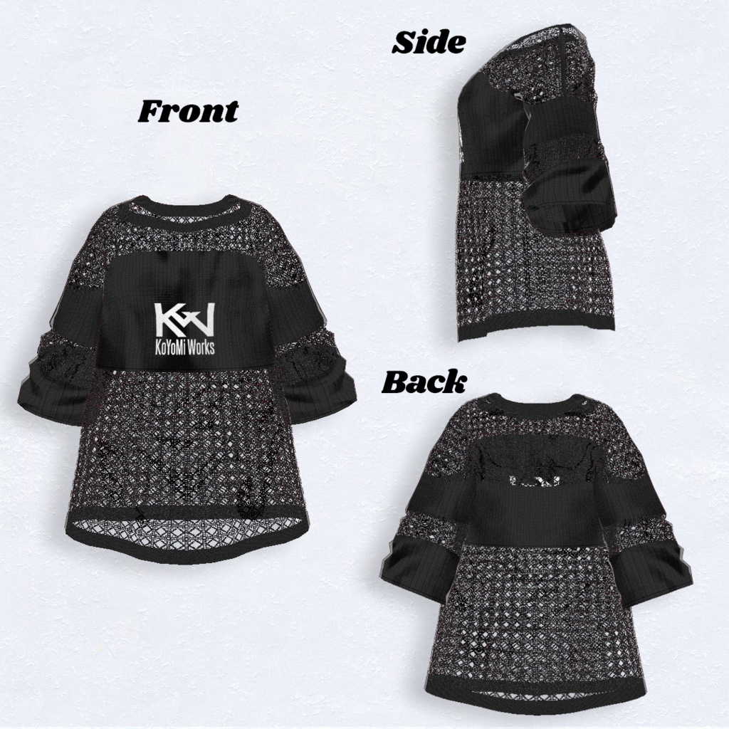 無料【VRoid】Mesh Tops 2color メッシュトップス 【テクスチャ】