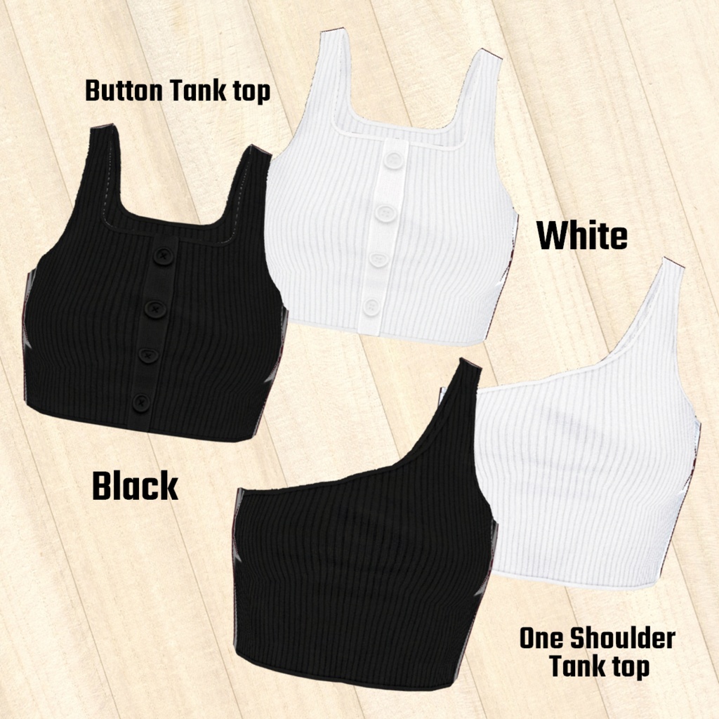 【VRoid】Ripped Denim Shorts Pants 5Color ダメージデニム ショートパンツ【テクスチャ】