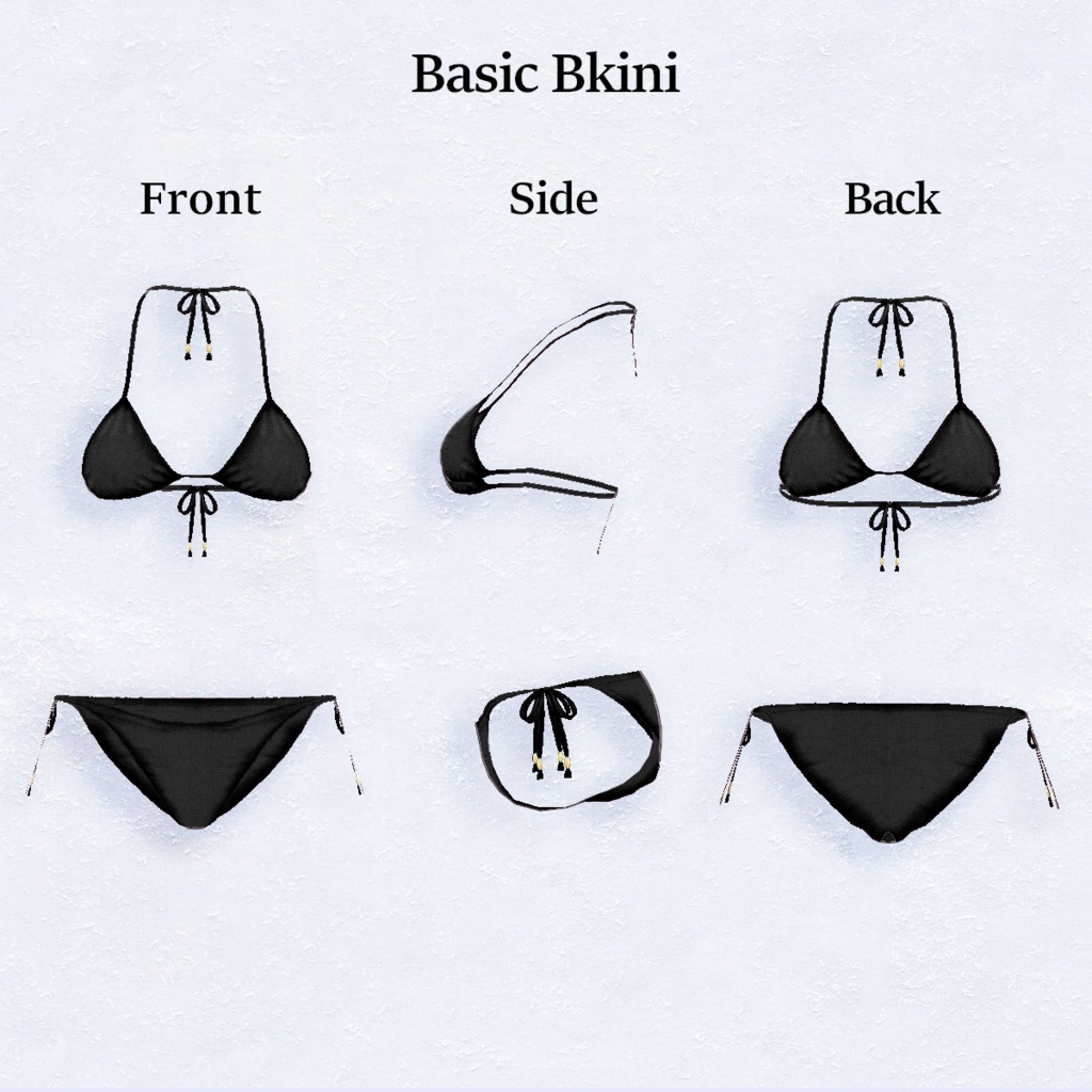 無料版あり【VRoid】Flare & Basic Bikini 2Color【テクスチャ】