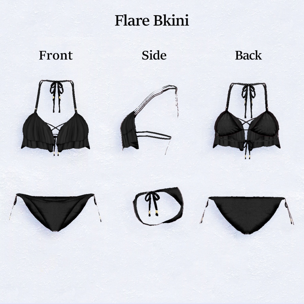 無料版あり【VRoid】Flare & Basic Bikini 2Color【テクスチャ】