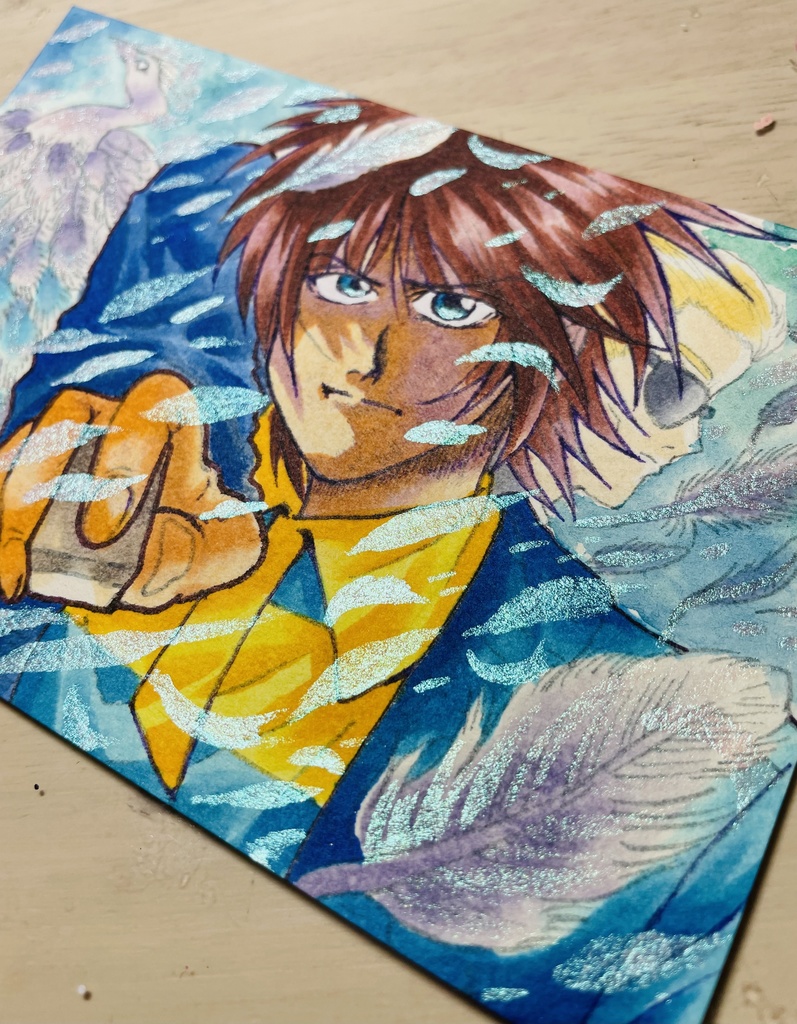 花鳥風月ポストカード「井川ひろゆき 鳥」原画