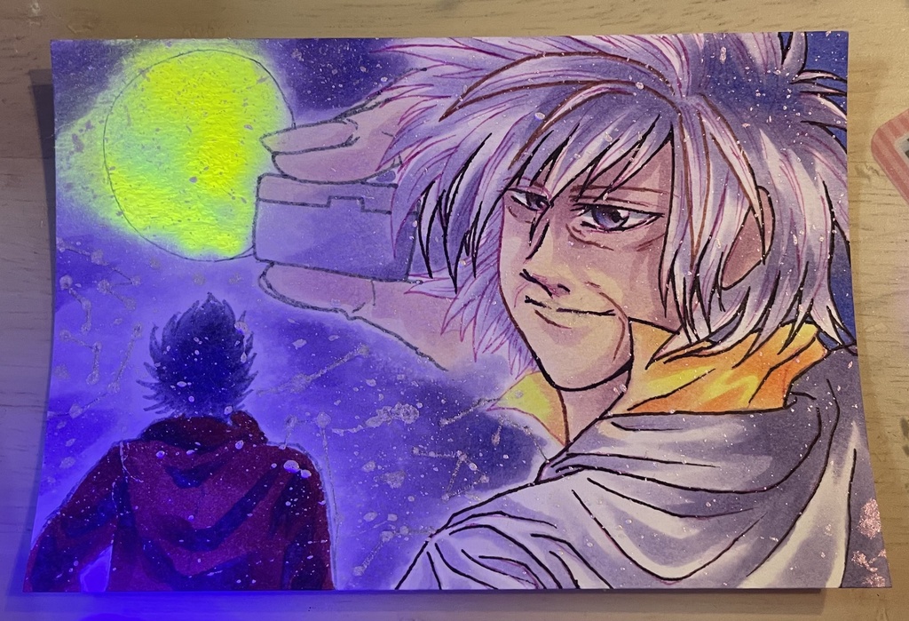 花鳥風月ポストカード「赤木しげる 月」原画