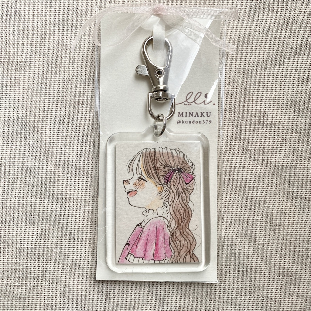 原画キーホルダー「ツインテールの子」