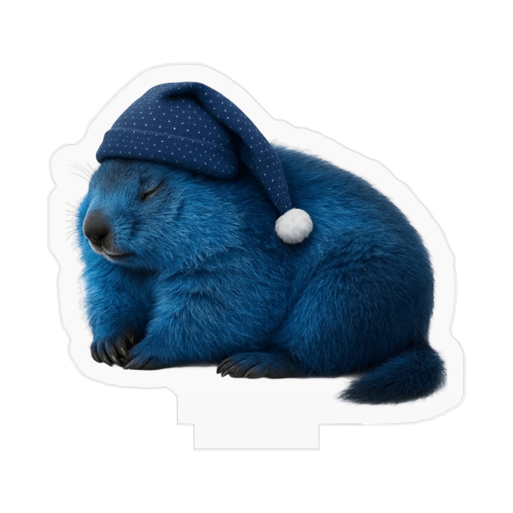 すやすや眠る青いマーモット(アクリルスタンド)