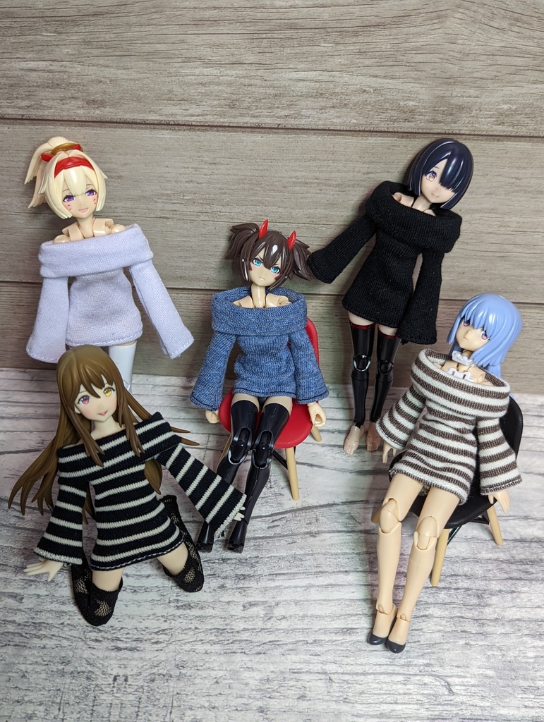 新色追加 ハンドメイド メガミデバイス 1/12 服 4wayワンピース