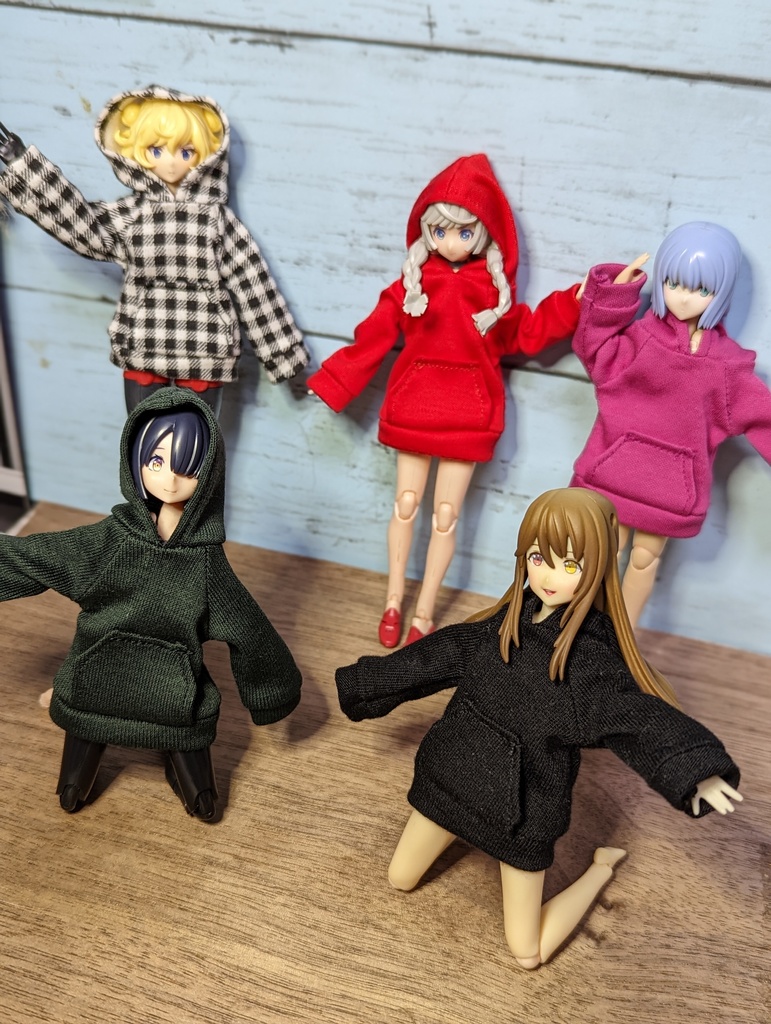 新作 メガミデバイス 1/12 服 パーカーワンピース パーカー
