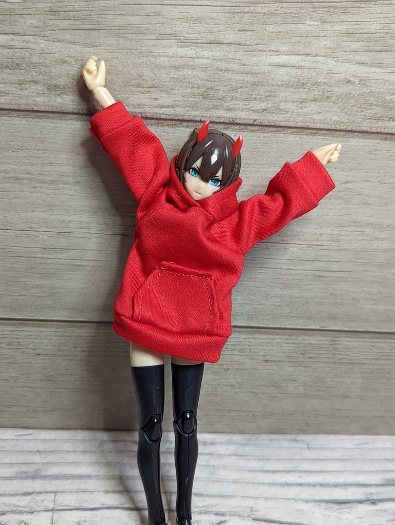 新作 メガミデバイス 1/12 服 パーカーワンピース パーカー