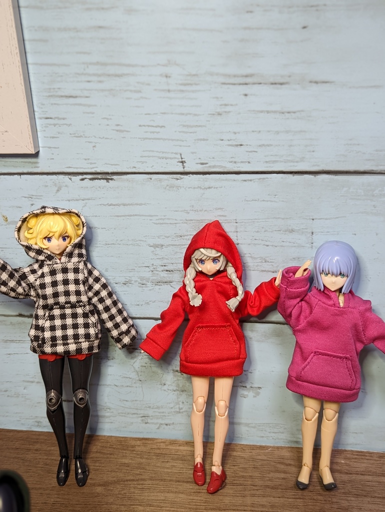 新作 メガミデバイス 1/12 服 パーカーワンピース パーカー