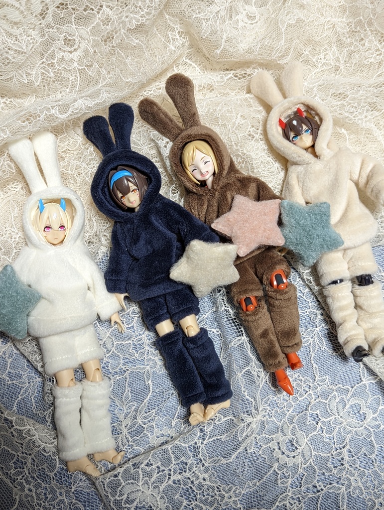 新作 うさ耳ルームウェア 美プラ プラモデル 服 美少女プラモデル