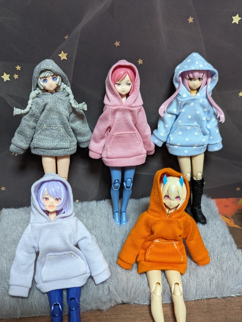 新色 パーカーワンピ 美プラ 1/12 プラモデル 服 美少女プラモデル