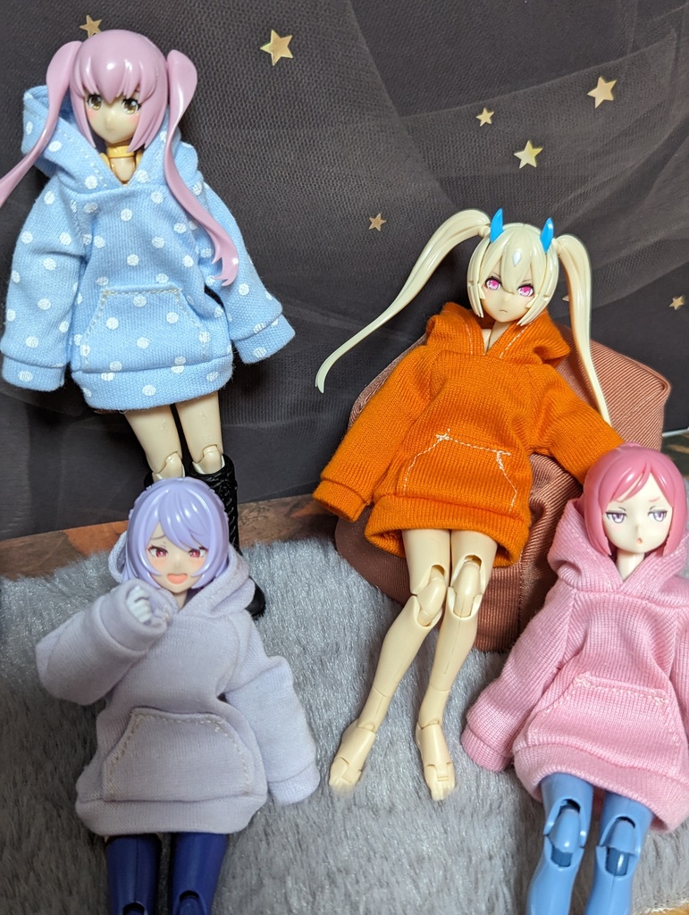 新色 パーカーワンピ 美プラ 1/12 プラモデル 服 美少女プラモデル