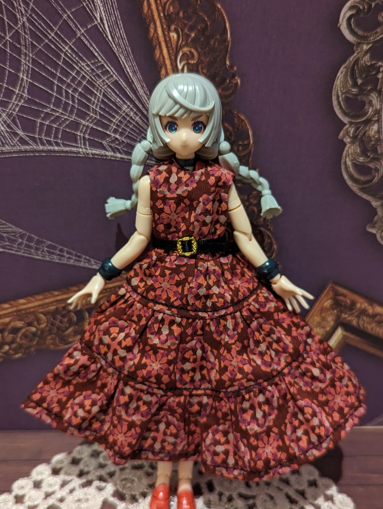 3段ティアードワンピ ハンドメイド 1/12