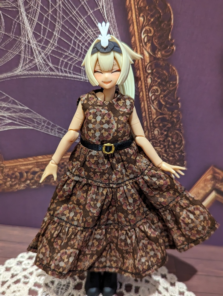 3段ティアードワンピ ハンドメイド 1/12