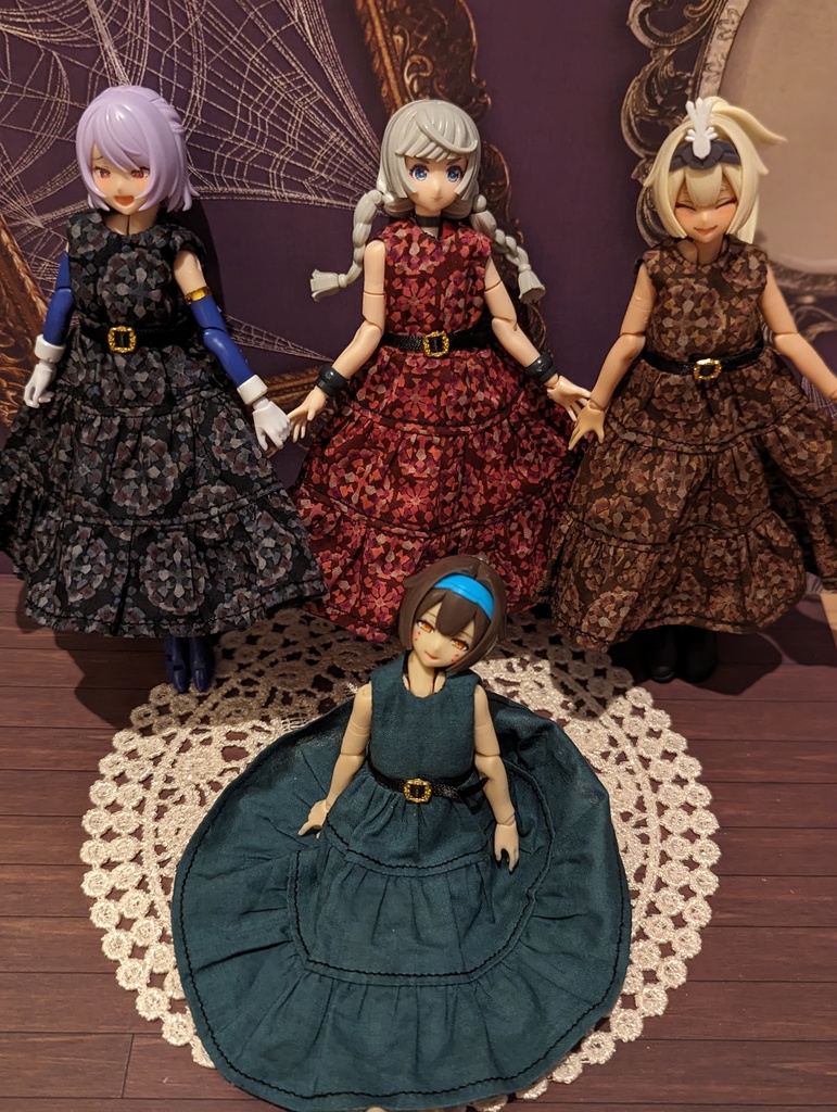 ３段ティアードワンピ　ハンドメイド　1/12 