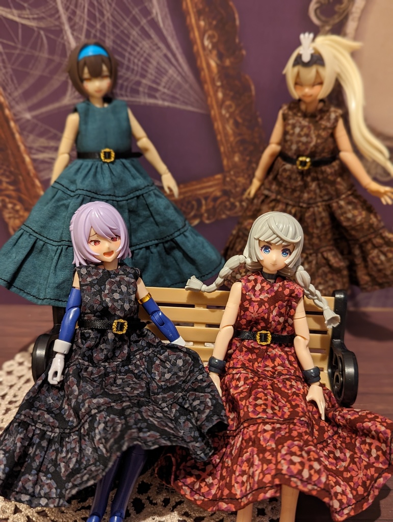 3段ティアードワンピ ハンドメイド 1/12