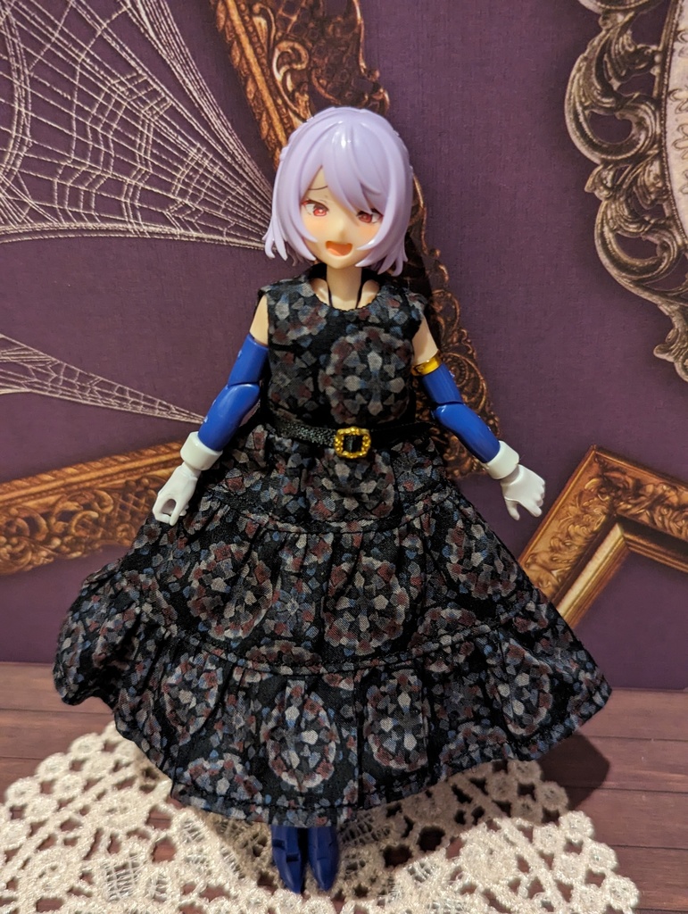 3段ティアードワンピ ハンドメイド 1/12