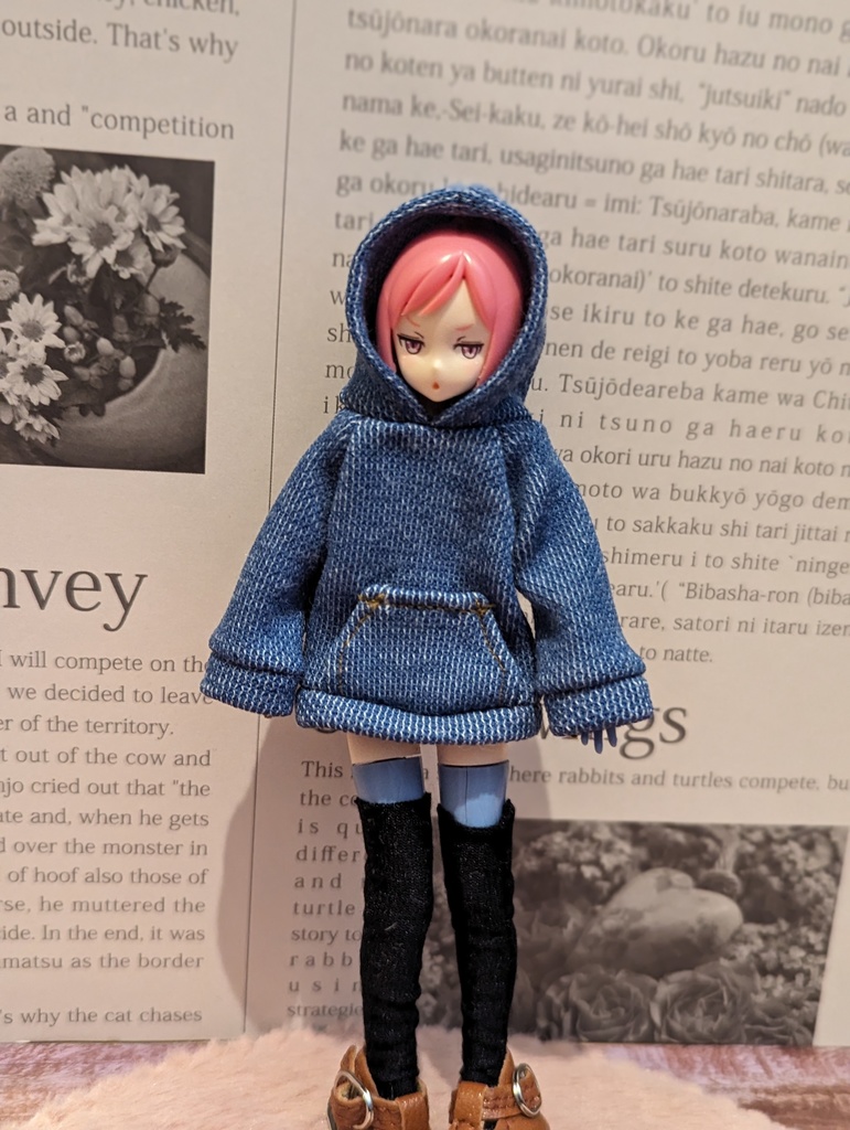 新色 パーカーワンピ デニム調 メガミデバイス