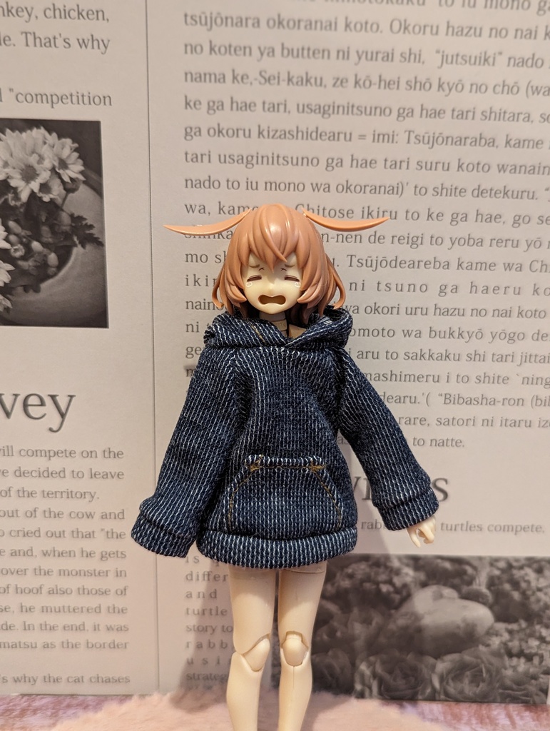 新色 パーカーワンピ デニム調 メガミデバイス