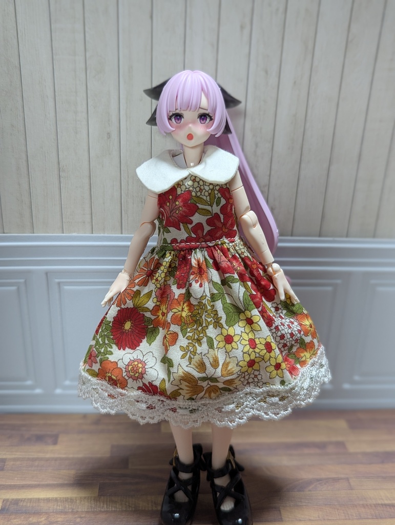 新商品 ビッグ襟ワンピ 1/12 美プラ布服