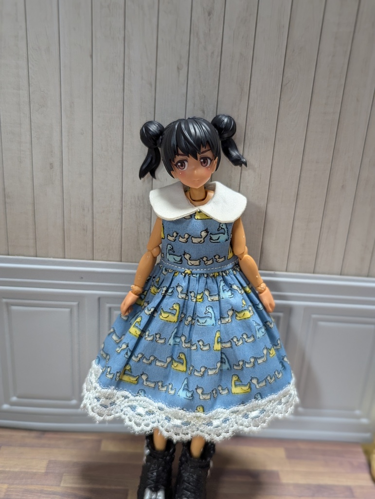 新商品 ビッグ襟ワンピ ハンドメイド 1/12 美プラ布服