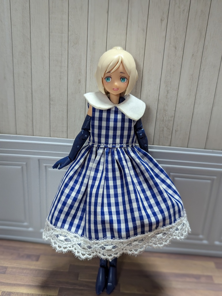 新商品 ビッグ襟ワンピ ハンドメイド 1/12 美プラ布服