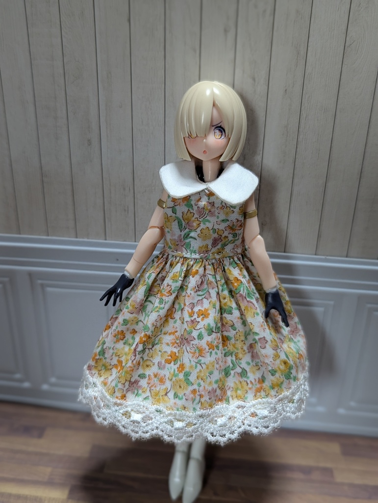 新商品 ビッグ襟ワンピ 1/12 美プラ布服