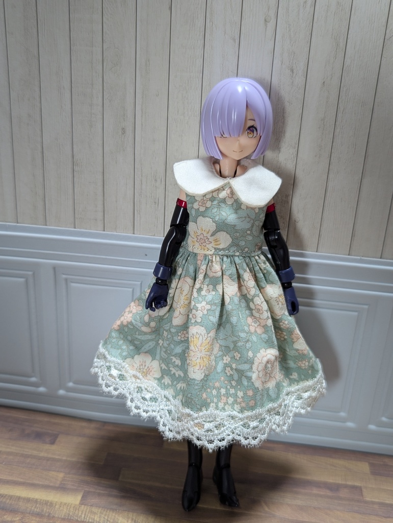 新商品 ビッグ襟ワンピ 1/12 美プラ布服