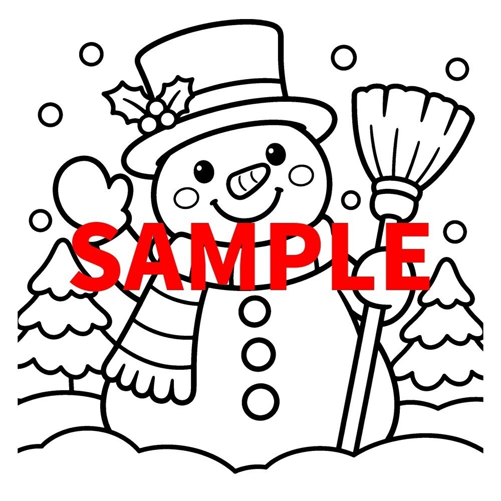 【A4印刷用PDF】シニア向け 冬の景色ぬりえ 50枚