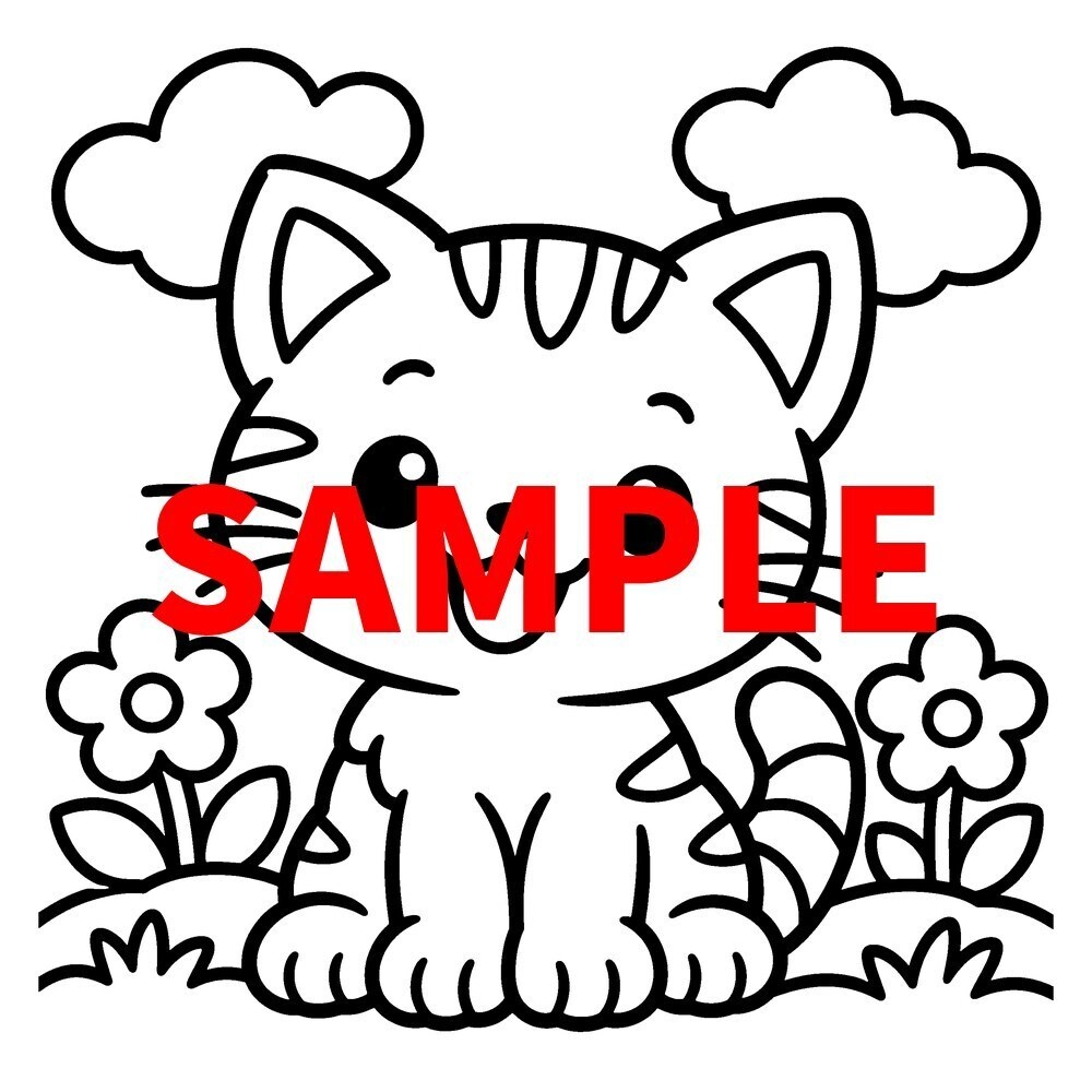 【A4印刷用PDF】2〜5歳向け どうぶつぬりえ 50枚