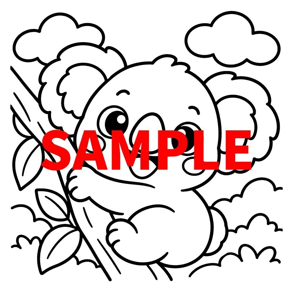 【A4印刷用PDF】2〜5歳向け どうぶつぬりえ 50枚