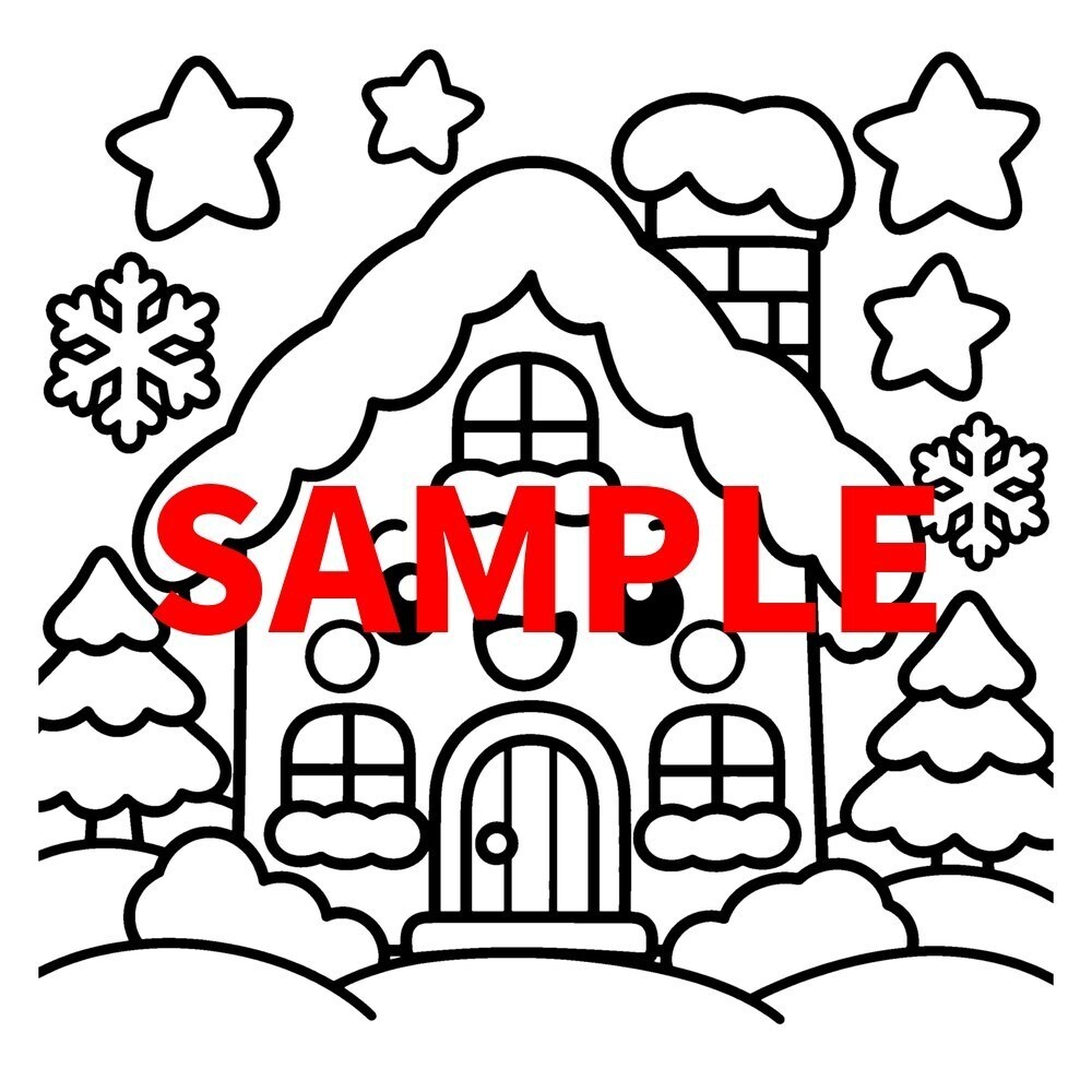 【A4印刷用PDF】2〜5歳向け クリスマスぬりえ 50枚